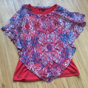 Zac & Rachel Sleeveless Tank with Lace Overlay